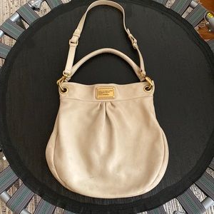 Marc Jacobs ivory leather hobo bag